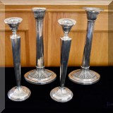S04. Sterling silver candlesticks. 